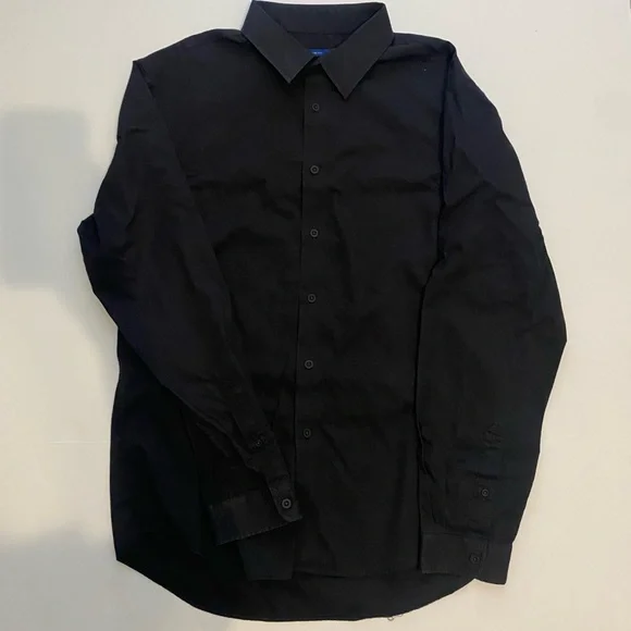 Joseph Abboud - Short Sleeve (patterned) Button Down, Black, Slim Fit